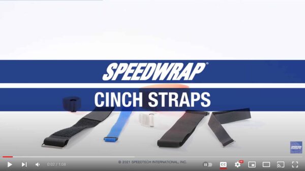 video-cinch-straps - Speedtech International Multiple SPEEDWRAP® Cinch Straps in assorted colors and sizes are shown against a white background, with "SPEEDWRAP® Cinch Strap" clearly displayed.