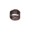 KVNR6811 - Speedtech International A SPEEDWRAP® Stainless Steel Hook & Loop Banding Tie, cylindrical with a fine metallic mesh and central grommet, is shown standing upright on a white background.